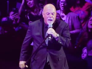 Billy Joel performing at the Nassau Veterans Memorial Coliseum